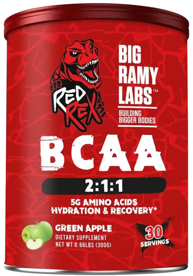 Big Ramy Labs Red Rex BCAA-300 gm-30 Serv.-Green Apple