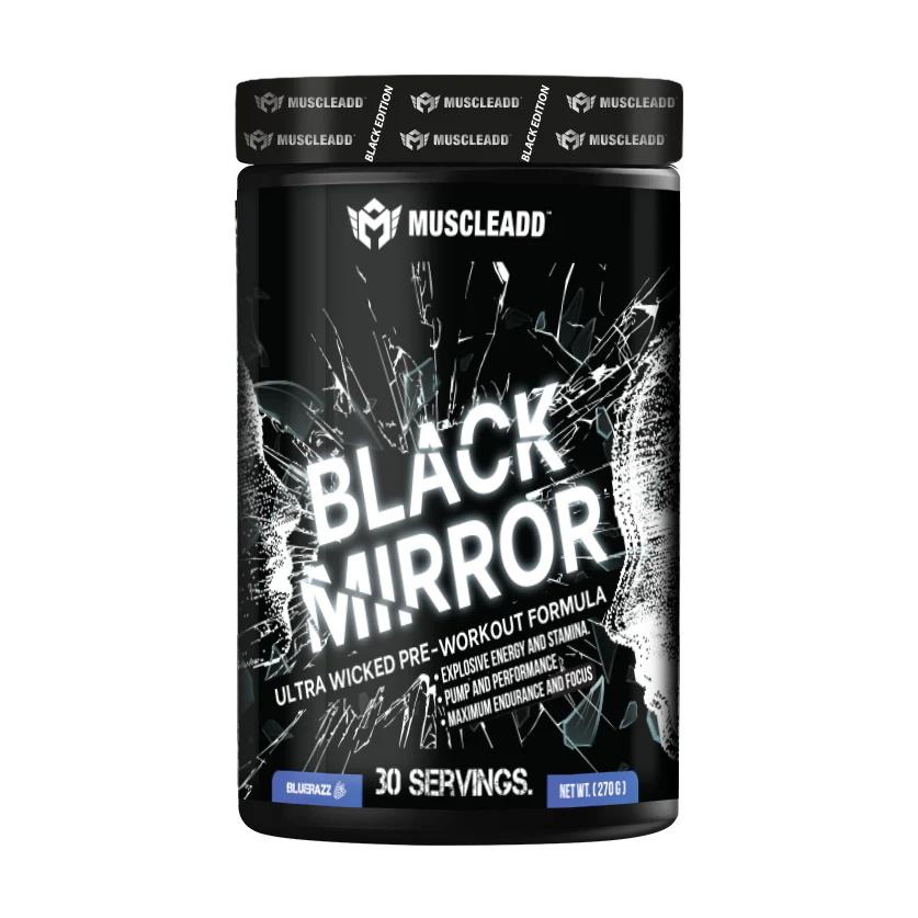 Muscle Add Black Mirror-270G-30Serv-Blue Razz