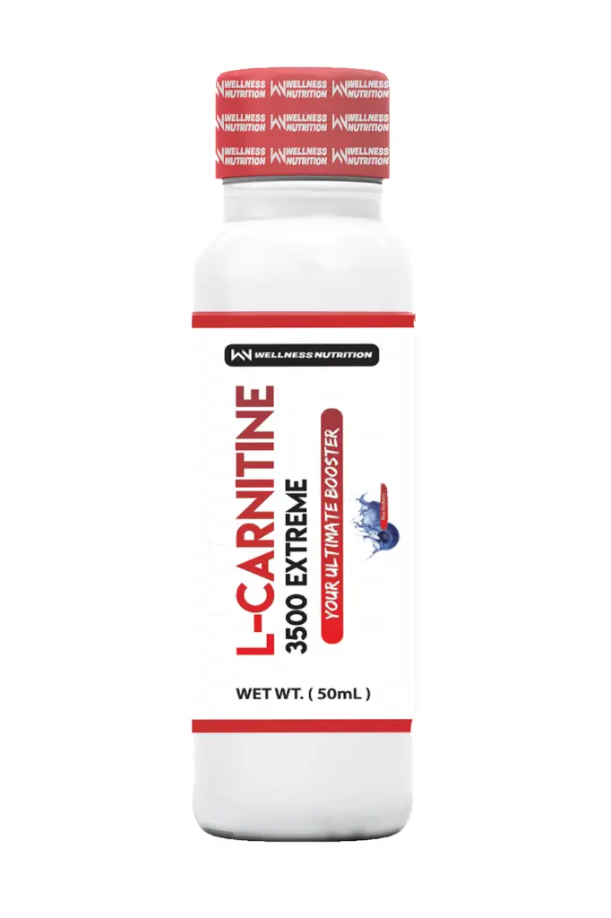 Wellness Nutrition L-Carnitine 3500MG Extreme Shot Ampoule-2Serv-50Ml-Blueberry