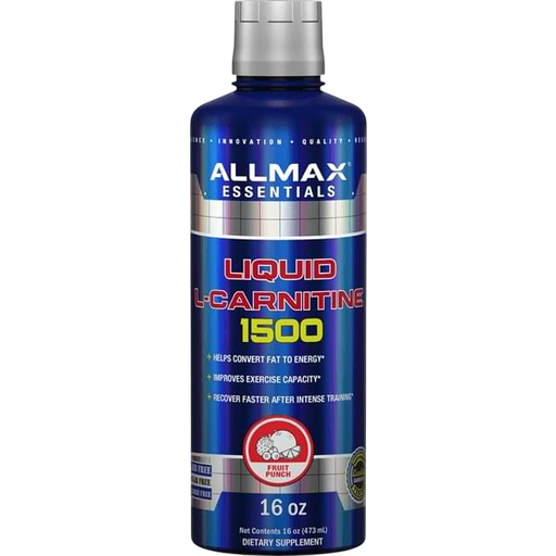 [665553228273] ALLMAX Nutrition L-Carnitine 1500 Liquid-473ml-32Serv.-Fruit Punch 