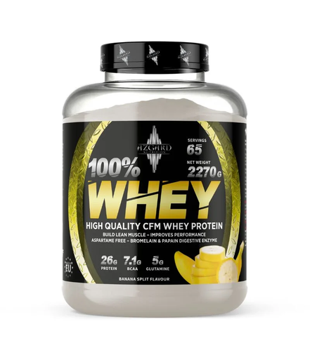 [5999569360661] Azgard Nutrition 100% Whey High Quality CFM Whey Protein-2.27KG-65Serv.-Banana 