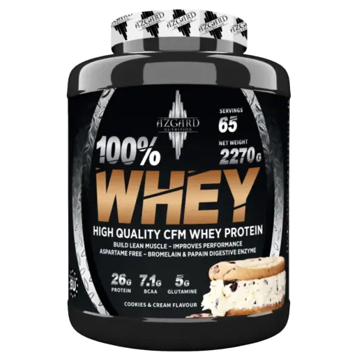[5999569360654] Azgard Nutrition 100% Whey High Quality CFM Whey Protein-2.27KG-65Serv.-Cookies&Cream 