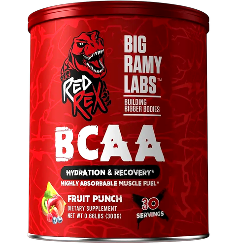[6223007823319] Big Ramy Labs Red Rex BCAA-300 gm-30 Serv.-FRUIT PUNCH