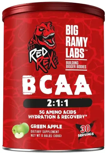 [6223007823296] Big Ramy Labs Red Rex BCAA-300 gm-30 Serv.-Green Apple