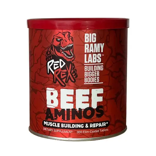 [6223007823098] Big Ramy Labs Red Rex Beef Aminos-300 Coated Tablets-100Serv.