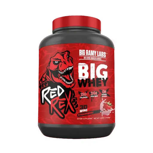 [6223007824217] Big Ramy Labs Red Rex Big whey-1KG-30 serv.-Strawberry