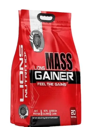 [6332001114771] Lions Nutrition Mass Gainer-5Kg-20serv.-Strawberry Cheesecake