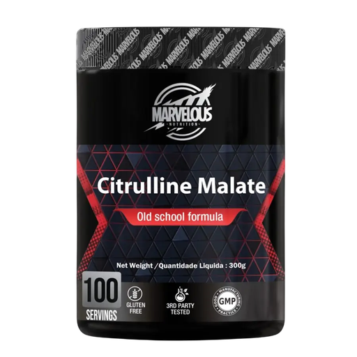 [634240078330] Marvelous Nutrition Citrulline Malate old School Formula-300G-100Serv.-Unflavored