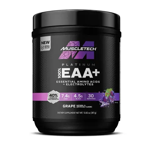 [631656717570] Muscletech EAA+ Essential Amino Acids+ Electrolytes-.30serv-Grape.
