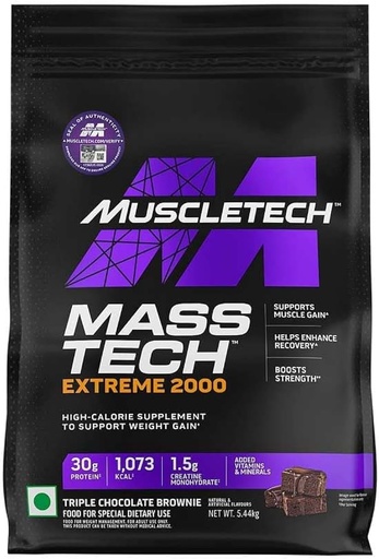 [631656259940] Muscletech Mass Tech Extreme 2000 5.44kg - Triple Chocolate Brownie