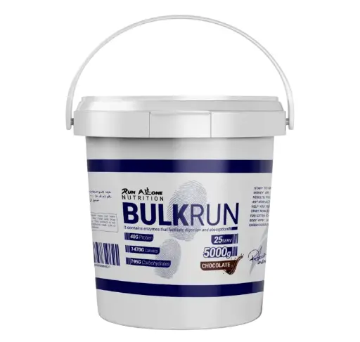 [826588886621] Run Alone Bulk Run Mass Gainer 5 kg-25 Serv.-Chocolate 