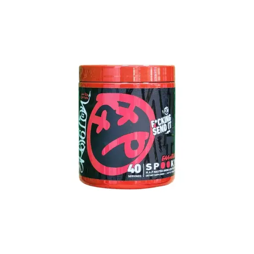 [6224009731268] Skeleton Nutrition Spooky EAA+BCAA Sour Peach Rings -300G-40 Serv.